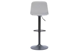 Miliboo Tabouret De Bar-Tabourets de bar réglables en tissu gris clair et métal (lot de 2) SAURY