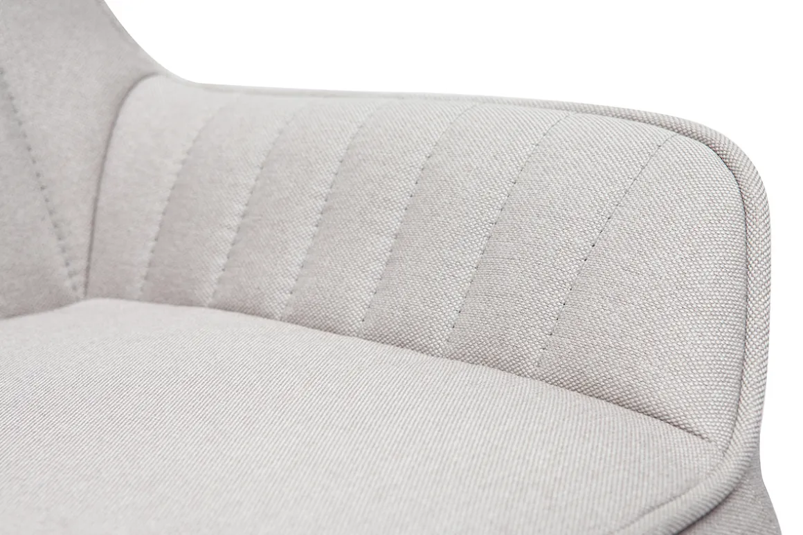 Miliboo Tabouret De Bar-Tabourets de bar réglables en tissu beige et métal noir (lot de 2) RONNIE