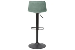Miliboo Tabouret De Bar-Tabourets de bar réglables en tissu effet velours texturé vert céladon et métal (lot de 2) BOOST