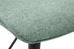 Miliboo Tabouret De Bar-Tabourets de bar réglables en tissu effet velours texturé vert céladon et métal (lot de 2) BOOST