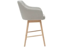 Miliboo Tabouret De Bar-Tabourets de bar scandinaves gris clair et bois H65 cm (lot de 2) BALTIK