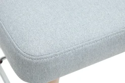 Miliboo Tabouret De Bar-Tabourets de bar scandinaves en tissu gris clair et bois hêtre massif H65 cm (lot de 2) HASTA