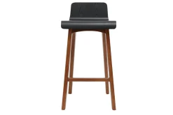 Miliboo Tabouret De Bar-Tabourets de bar scandinaves noyer et noir H65 cm (lot de 2) BALTIK