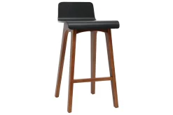 Miliboo Tabouret De Bar-Tabourets de bar scandinaves noyer et noir H65 cm (lot de 2) BALTIK