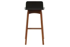 Miliboo Tabouret De Bar-Tabourets de bar scandinaves noyer et noir H65 cm (lot de 2) BALTIK