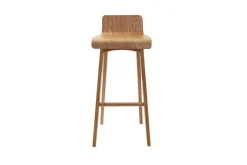 Miliboo Tabouret De Bar-Tabourets de bar scandinaves en bois clair H75 cm (lot de 2) BALTIK