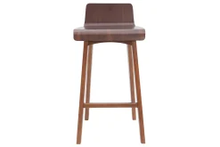 Miliboo Tabouret De Bar-Tabourets de bar scandinaves noyer H65 cm (lot de 2) BALTIK