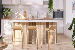 Miliboo Tabouret De Bar-Tabourets de bar scandinaves bois chêne H68 cm (lot de 2) OBRA