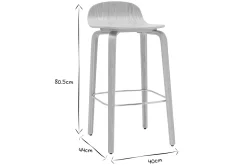 Miliboo Tabouret De Bar-Tabourets de bar scandinaves bois chêne H68 cm (lot de 2) OBRA