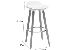 Miliboo Tabouret De Bar-Tabourets de bar scandinaves blancs (lot de 2) GILDA