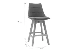 Miliboo Tabouret De Bar-Tabourets de bar scandinaves gris clair 65 cm (lot de 2) MATILDE