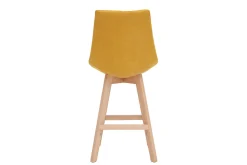 Miliboo Tabouret De Bar-Tabourets de bar scandinaves tissu effet velours jaune moutarde 65 cm (lot de 2) MATILDE