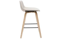 Miliboo Tabouret De Bar-Tabourets de bar scandinaves beige et bois clair H65 cm (lot de 2) NONIE
