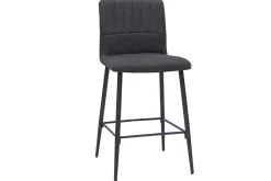 Miliboo Tabouret De Bar-Tabourets de bar vintage tissu gris foncé (lot de 2) H62 cm FARELL