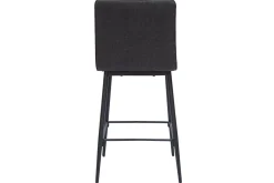 Miliboo Tabouret De Bar-Tabourets de bar vintage tissu gris foncé (lot de 2) H62 cm FARELL