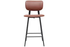 Miliboo Tabouret De Bar-Tabourets de bar vintage marron clair avec pieds métal 65 cm (lot de 2) LAB