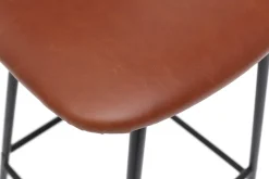 Miliboo Tabouret De Bar-Tabourets de bar vintage marron clair avec pieds métal 65 cm (lot de 2) LAB