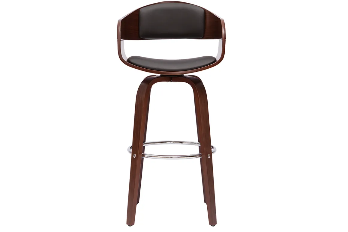 Miliboo Tabouret De Bar-Tabourets de bar vintage pivotants 360° noyer H65 cm (lot de 2) GAO