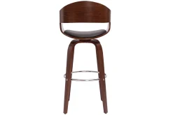 Miliboo Tabouret De Bar-Tabourets de bar vintage pivotants 360° noyer H65 cm (lot de 2) GAO