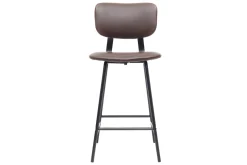 Miliboo Tabouret De Bar-Tabourets de bar vintage marron avec pieds métal 65 cm (lot de 2) LAB