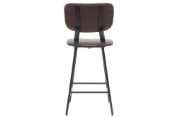 Miliboo Tabouret De Bar-Tabourets de bar vintage marron avec pieds métal 65 cm (lot de 2) LAB