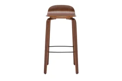 Miliboo Tabouret De Bar-Tabourets de bar vintage noyer H68 cm (lot de 2) OBRA