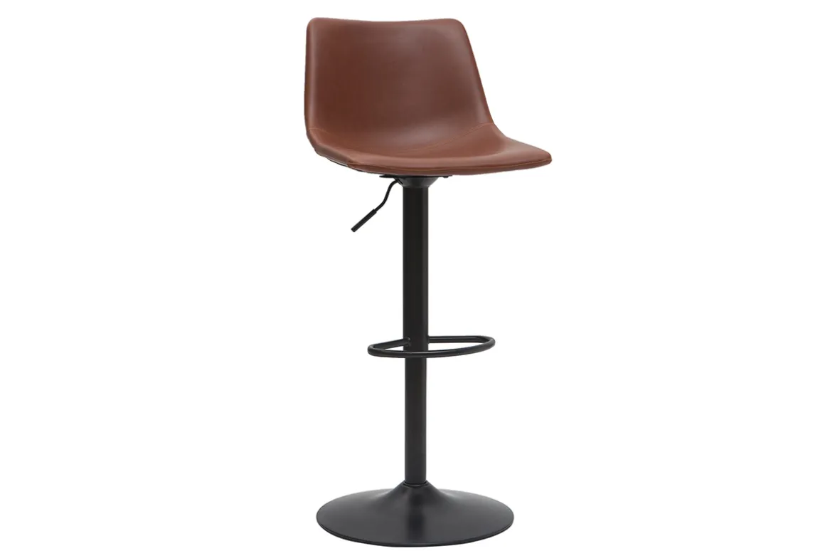Miliboo Tabouret De Bar-Tabourets de bar vintage réglables pivotants marron clair (lot de 2) NEW ROCK