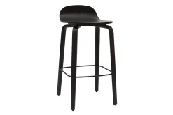 Miliboo Tabouret De Bar-Tabourets de bar vintage bois noir H68 cm (lot de 2) OBRA