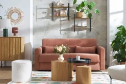 Miliboo Etagère Murale-Étagère murale en bois manguier massif et métal noir L70 cm AKINA