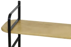 Miliboo Bibliothèque Et Étagère|Bibliothèque Et Étagère-Étagère murale en bois manguier massif et métal noir L122 cm AKINA