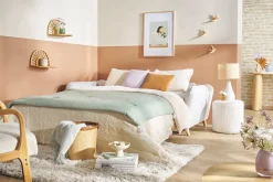 Miliboo Table De Chevet|Etagère Murale-Étagères murales en rotin naturel et cannage L40 cm (lot de 2) BOW