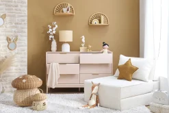 Miliboo Table De Chevet|Etagère Murale-Étagères murales en rotin naturel et cannage L40 cm (lot de 2) BOW