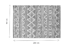 Miliboo Tapis-Tapis berbere avec motifs en relief blanc et gris 160 x 230 cm ERGA