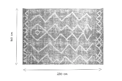 Miliboo Tapis-Tapis berbere avec motifs en relief gris et beige 160 x 230 cm PALEO