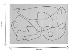Miliboo Tapis-Tapis blanc motif line art 160 x 230 cm ARTISTE