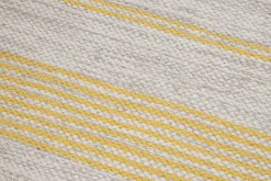 Miliboo Tapis-Tapis de couloir en coton jaune et beige 60 x 200 cm CABOURG