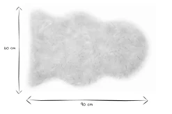 Miliboo Tapis-Tapis descente de lit imitation fourrure blanche 60 x 90 cm MEGEVE