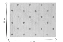 Miliboo Accessoire & Déco Enfant|Tapis-Tapis enfant en coton beige motif pois multicolore 100 x 150 cm DADA