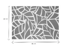 Miliboo Tapis-Tapis intérieur extérieur blanc crème et vert 123 x 180 cm GARANCE