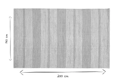 Miliboo Tapis-Tapis rectangulaire beige à rayures jaunes 140 x 200 cm CABOURG