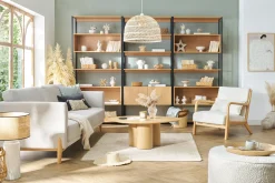 Miliboo Tapis-Tapis rectangulaire beige en jute et coton tissés L140 x L200 EFFIA