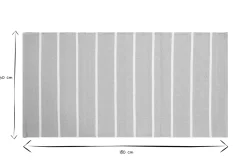 Miliboo Tapis-Tapis rectangulaire rayé beige et blanc 60 x 180 cm LANZA