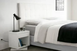 Miliboo Tête De Lit-Tête de lit capitonnée blanc cassé 160 cm HALCIONA