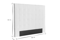 Miliboo Tête De Lit-Tête de lit capitonnée blanc cassé 160 cm HALCIONA