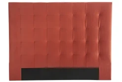 Miliboo Tête De Lit-Tête de lit capitonnée en tissu velours terracotta L160 cm HALCIONA