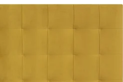 Miliboo Tête De Lit-Tête de lit capitonnée en tissu velours jaune moutarde L160 cm HALCIONA