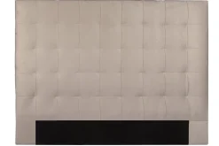 Miliboo Tête De Lit-Tête de lit capitonnée en tissu velours taupe L140 cm HALCIONA