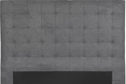 Miliboo Tête De Lit-Tête de lit capitonnée en tissu gris anthracite L180 cm HALCIONA