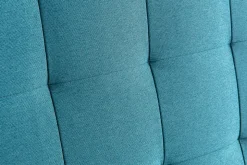 Miliboo Tête De Lit-Tête de lit capitonnée en tissu bleu canard L140 cm HALCIONA