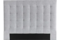 Miliboo Tête De Lit-Tête de lit capitonnée en tissu gris L140 cm HALCIONA